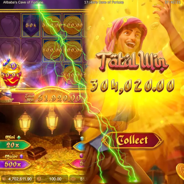 สล็อต PG Alibaba’s Cave of Fortune แตกหนัก Total Win สำหรับสายทุนน้อย